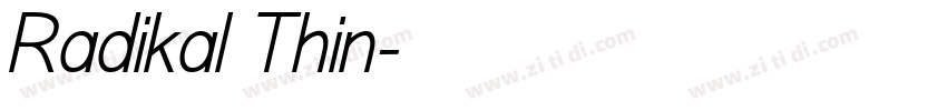 Radikal Thin字体转换